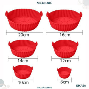 Set X6 Molde Silicona Freidora Air Fryer