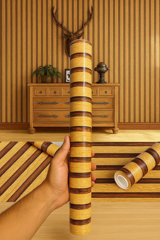 Papel Tapiz Tipo Madera (45CM x 10M)